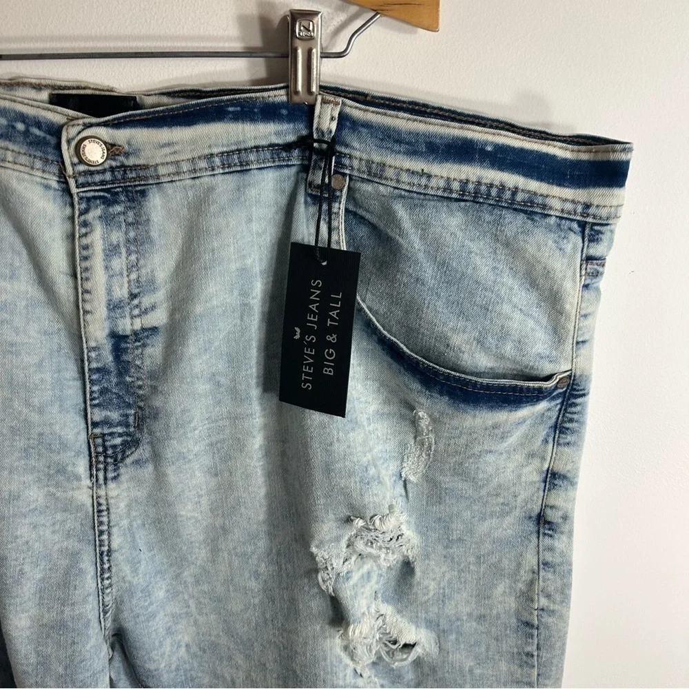 Steve’s Jeans Distressed Shorts NWT Sz 48 Men’s Blue